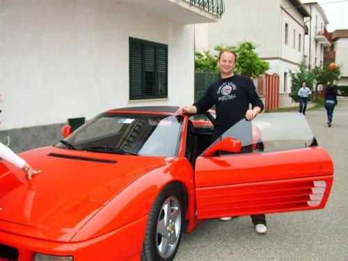 Me and a Ferrari Testarossa - A nice Ferrari and an ugly pilot! Me!