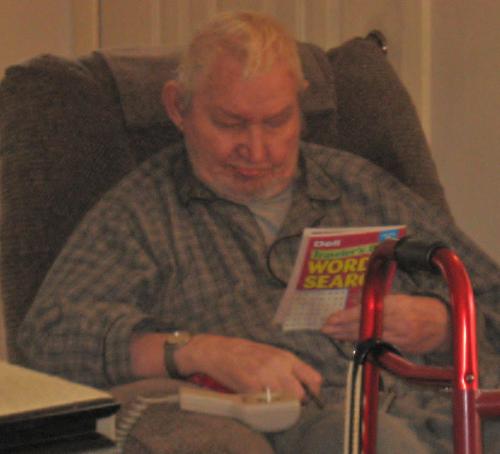 Dad - In his usual/favorite spot. Dad - In his usual/favorite spot.