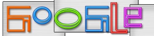 google logo - this is Google with crossing boundaries, retro style.