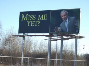 Miss Me Yet? - An anti-Obama billboard.