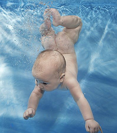 baby swimming  - Baby has the talent to swim