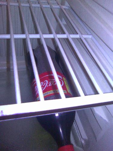Coke in the chiller - Here is a liter of Coke.