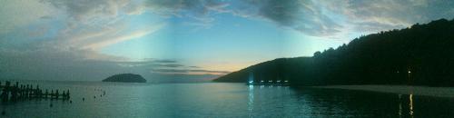 Sunset at manukan Island - i takr this while on duty,how precious is the moment!..