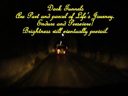 Life's Tunnel - Going through this tunnel on our way to Milford Sounds.
