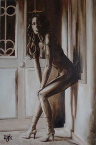 Nude Cooling by the door - Oil on Canvas - Nude Cooling by the door - Oil on Canvas by Wendy J. Kernan on Picasa.com via Creative Commons