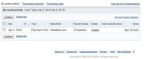 readbud payment proof - payment proof from readbud