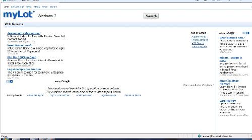 Search results on mylot - This is to show members of my lot that how the serach engine working on mylot.