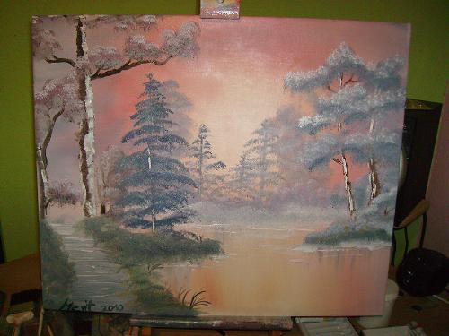 Pfad nach Avalon - oil painting-march 2010 by Merit Selket