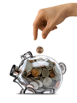 Coin Savings - Piggy bank savings - coins