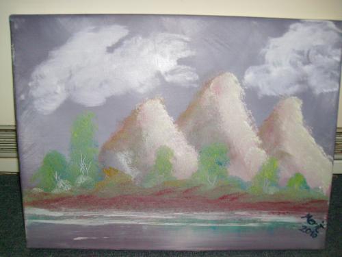 Am Nil - oil painting-march 2010 by Merit Selket