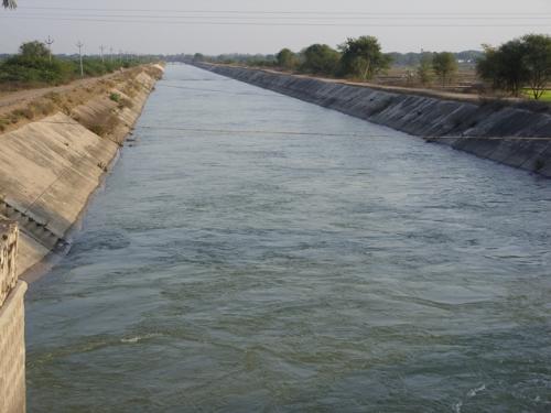 an irrigation canal - This is a canal carrying water for agriculture fields
