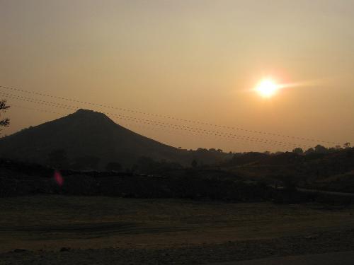 Amazing sunset - a sunset near a highway in India..