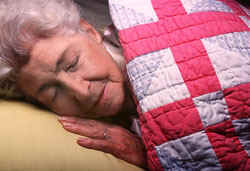 elderly sleeping - most elderly sleep less than older people.