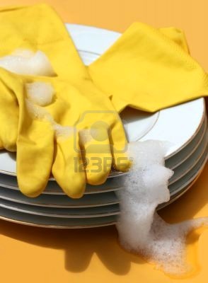 plates - wash dishes