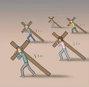 carrying cross - Everyone must bare their own cross. carrying cross - Everyone must bare their own cross.