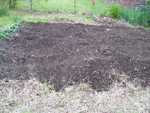 Garden Plot - We have been building the soil here, and had it rototilled on Saturday.