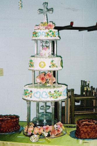 50th anniversary cake - tiered anniversary cake for 50th