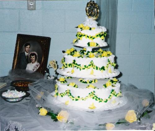 50th wedding cake - floating 50th wedding cake