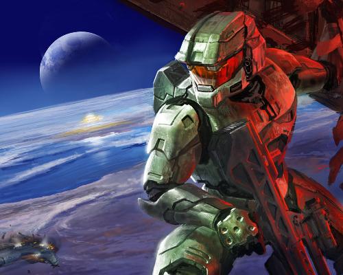 master chief orbital jump - master chief in halo 2 game