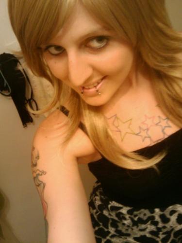 blonde wig again - again, me in my blonde wig