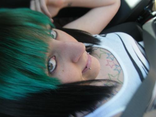 st patrick's day - my hair on st patrick's day without my faux hawk being put up