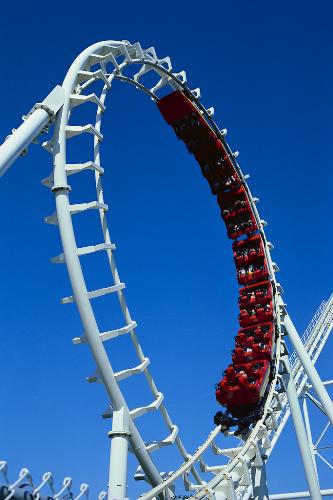 Roller Coaster.  - A picture of a Roller Coaster.