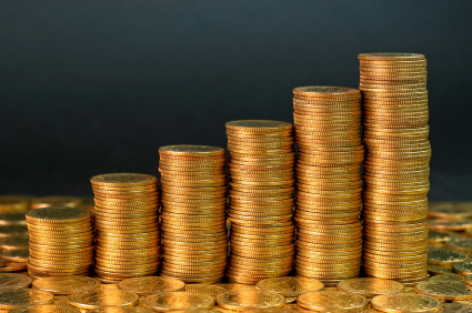 Coin Stack - A stack of gold coins.