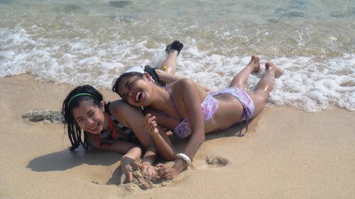 rolling around - with my best friend rachelle