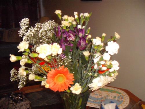 Two bunches of flowers - flowers from my kids