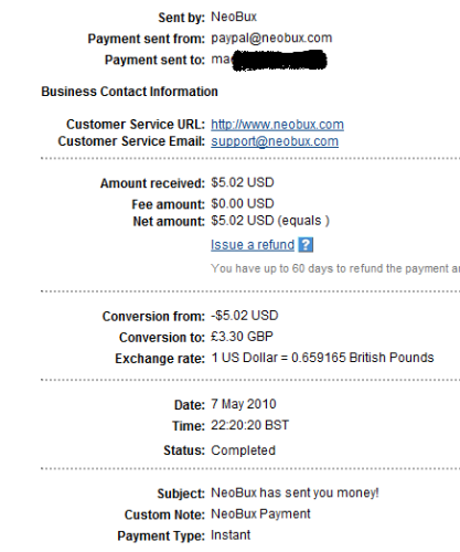 Payment proof neobux - my payment