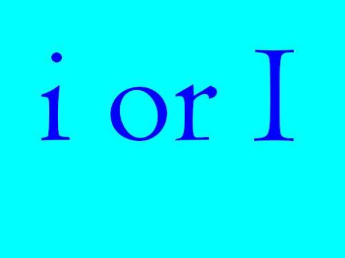 English alphabet I - Ninth letter of English "i" or "I"