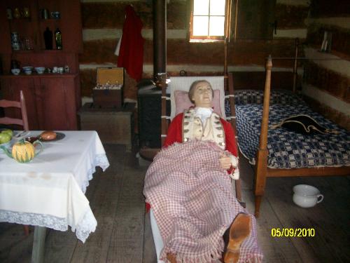 Forbes Hut - This is Forbes in his hut