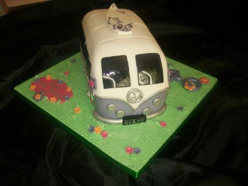 A Camper Van Birthday Cake - This cake is one that my daughter has made, she makes all types of cakes !!
Her website is http://www.cakedesignsbyhelen.co.uk/
