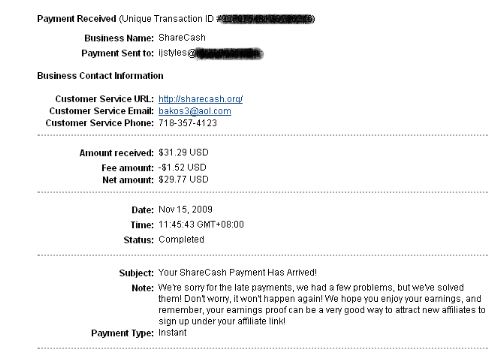 sharecash.org payment proof - sharecash is a make money by upload and downloading site