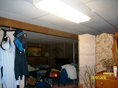 where the kids slept - This a where the kids slept in the basement.