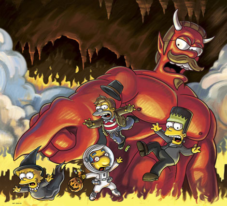 simpsons hell LOL - a picture of one of simpsons episodes on Halloween special