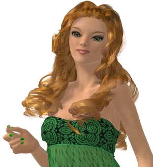 3D Girl - A 3D model of a girl.