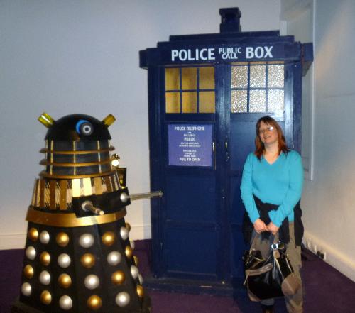 TARDIS, Dalek and me - This is me at the National Film Museum in London near the Doctor Who section.