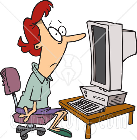 person using computer - a person in front of the computer