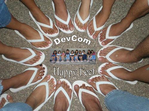 happy feet - feet of my college friends and classmates...