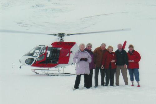 Landed on Fox Glacier - Helicopter flight landing on Fox Glacier