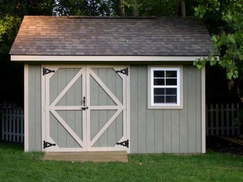 Storage Shed - A picture of a storage shed. Something commonly used to store items that one is not using. 