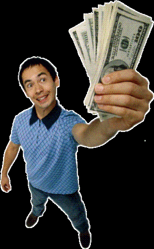 money  - guy holding cash