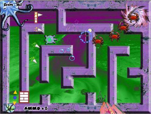 my first game - This the very first free web browser game I've developed this last April and it's posted on newgrounds.com. This game is about protecting and controlling a lost turtle back to its home through 4 different monster-filled mazes. Armed with a lazer gun and maneuvering skills the player must be able to reach the beacon on each mazes to proceed to the next level. Actually I've made the game much harder than normal just to compensate for the few levels comprising it. Anyways, anyone interested to take a look just send me a message and I'll give you the link.