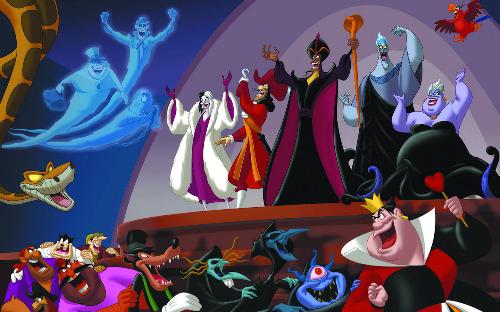 The happiest place on earth indeed. - A group of some of the baddest Disney villains out there. 