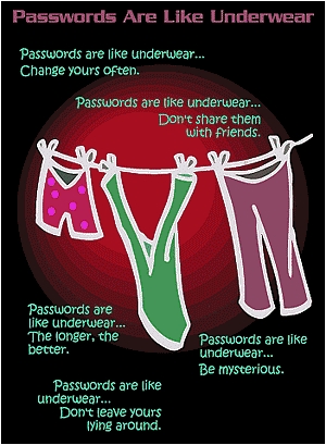 passwords - the connection between passwords and underwears