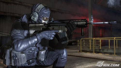 Ghost on MW2 - this is ghost on mw2 shown sitting with the M4A1 assualt rifle