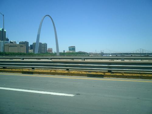 st louis arch - this is the arch. I took it out the car window as we passed