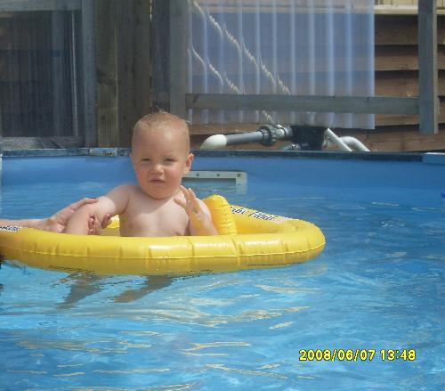 First Time In The Big Pool - Just a little snap that I took today of my little one enjoying his first time in the big pool, in which he loved every minute.