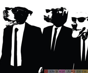 An awesom picture - An awesom picture of dogs in STENCIL style